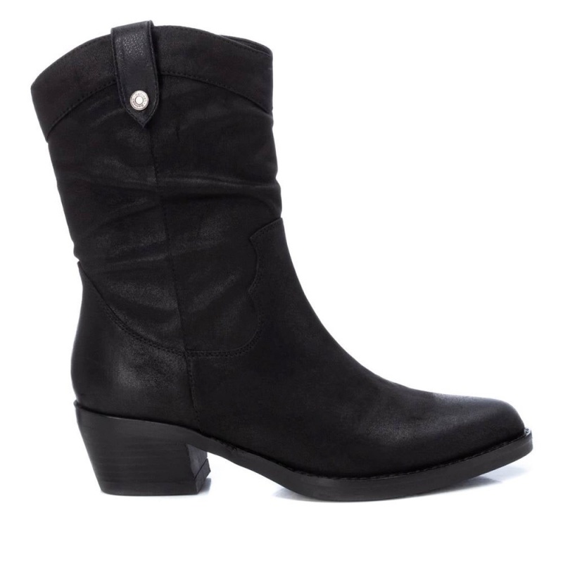 Bottines Refresh  Blanche Noir Femme | QUV-0629960